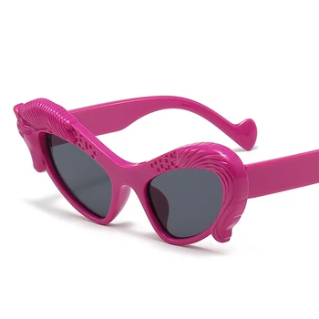 Unic Neregulate Ochi de Pisica ochelari de Soare Femei de Moda de Lux de Brand Hip Hop Decorative Party Ochelari de Soare UV400 Ochelari de Protecție