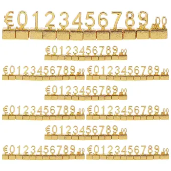 Metal Pret Scrisoare De Stabilire A Prețurilor Etichetă Bloc De Afișare Bijuterii Cuburi De Bord Numerele Categorie