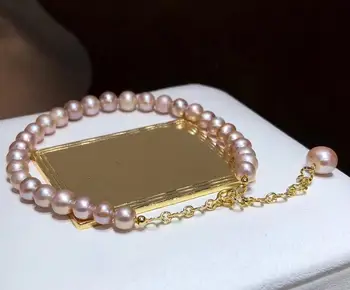 Bijuterii Fine 14K Placat cu Apă dulce de 5-6mm Peals Bratari pentru Femei Fine Perle Bratari