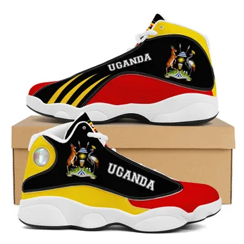 Uganda Pavilion de Imprimare Pantofi de Baschet de Imprimare La Cerere Personalizate Patriotic POD de Tenis Pantofi Sport Adolescenti Cadouri Personalizate Dropshipping