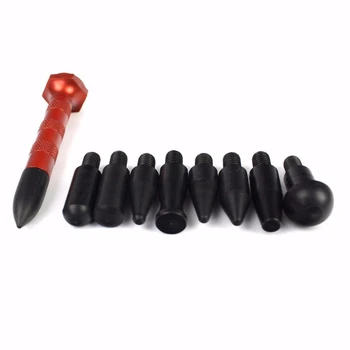 Paintless Grindină Dent Repair Kit De Îndepărtare Auto Corpul Apăsați În Jos Pen Instrumente Cu 9 Cap Din Aluminiu,Aliaj De Versatil Dent Repair Kit