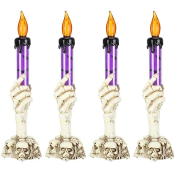 Halloween Lumini LED Skull Ghost Holding Lumânare, Lampă de Holloween Petrecere de Top de Masă Decoratiuni pentru Casa Bantuita Casa Ornamente