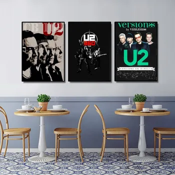 U-U2 Trupa Poster Kraft Bar Club Hârtie De Epocă Poster De Arta De Perete Pictura Dormitor Studiu Autocolante
