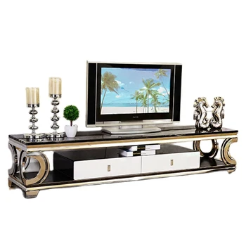 Marmura naturala otel Inoxidabil Stativ TV Living modern Mobilier Acasă tv led monitor stand mueble tv cabinet mesa tv masă