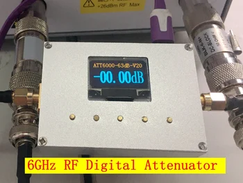 6G Program Digital, controlat de Atenuator 60DB Pas de 0,25 DB Display OLED CNC ATT-6000V2.0