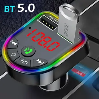 Auto Bluetooth Transmițător FM Cu apeluri Hands-free Audio USB de Încărcare Rapidă Și Dropshipping Handsfree Car Radio Player Tr R8M2