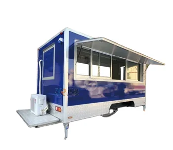 De Vânzare Cele Mai Bune Alimente Trailer Mobil Fast-Food Concesiune Camion Înghețată Rola Cos Trailer Mobil Hot Dog Food Automat De Camion