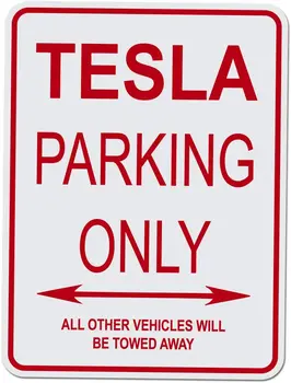 Adept Mecanism Tesla Parcare NUMAI Aluminiu indicator de metal decor de perete