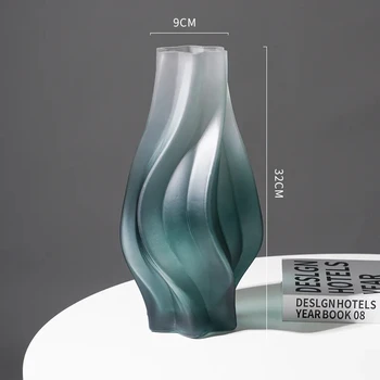 Nordic Vaza Tornado Creative în Formă Mată High-end Vaza de Sticla cu Flori Aranjament Masă Living Art Decor Ins