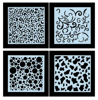4buc Leopard de imprimare de Stratificare Șabloane pentru Diy album/album foto Decorative Relief colorat,pictura stencil,decor acasă