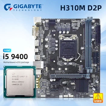 GIGABYTE H310M Placa de baza Pachetului H310M D2P Cu Core i5 9400 Procesor combinație suport DDR4 M. 2 Pci-E 3.0 i5 9400 CPU