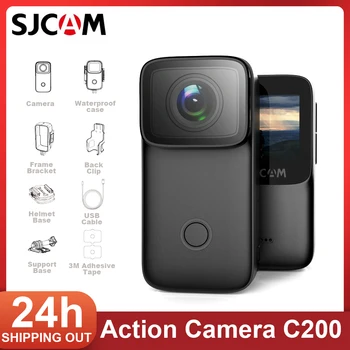 SJCAM C200 4K Camera de Acțiune Anti-Shake Viziune de Noapte rezistent la apa de Echitatie de Schi Casca Vlog DV Webcam Recorder Degetul mare Camera Sport