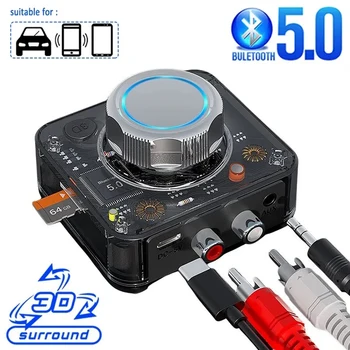 Wireless Receptor Audio 3D Muzica Stereo Bluetooth 5.0 Adaptor Card TF RCA 3.5 3.5 mm AUX Jack Pentru setul Auto cu Fir Difuzor Căști