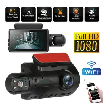 Noul Dual Lens Dash Cam pentru Masini Cutie Neagră 1080P Video Recorder Auto cu WIFI Viziune de Noapte G-senzor Buclă de Înregistrare Dvr Auto Camera
