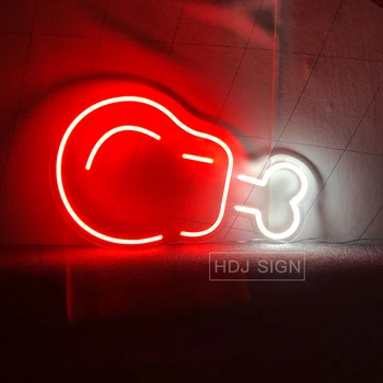 Picior de pui LED Neon Semn Restaurant, Bar Decor de Perete de Bucătărie Cameră Decor Acasă Magazin de produse Alimentare de Neon cu Led-uri Semn de Afaceri Cantina Lumina de Neon